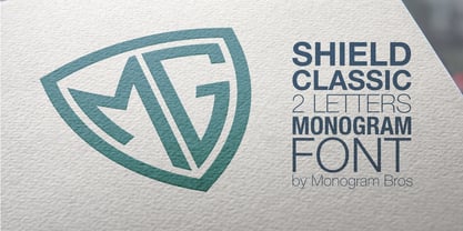 Shield Classic 2 Letters Font Poster 3