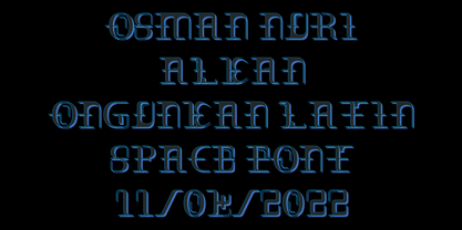 Ongunkan Latin Space Font Poster 4