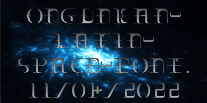 Ongunkan Latin Space Font Poster 1