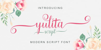 Yulita Script Font Poster 1
