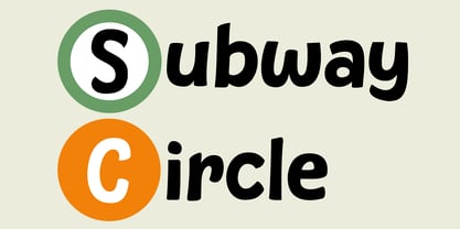 Subway Circle Font Poster 1