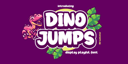Dino Jumps Font Poster 1