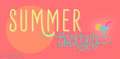 Neon Summer Font Poster 4