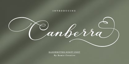 Canberra Script Font Poster 1