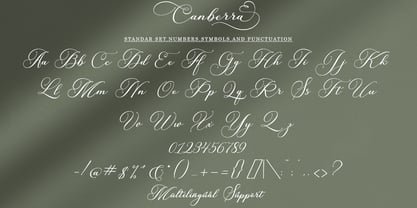 Canberra Script Font Poster 10