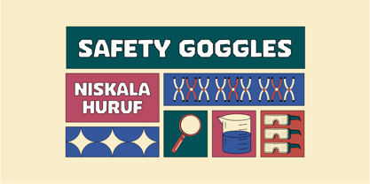 Safety Goggles Font Poster 1