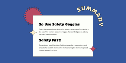 Safety Goggles Font Poster 7