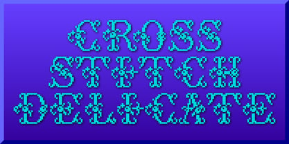 Cross Stitch Delicate Font Poster 1