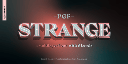 PGF Strange Font Poster 1
