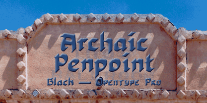 Archaic Penpoint Pro Fuente Póster 1