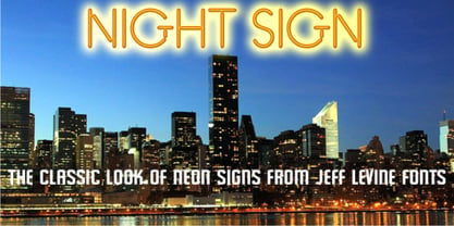 Night Sign JNL Font Poster 1