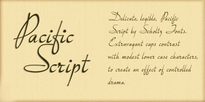 Pacific Script Font Poster 2