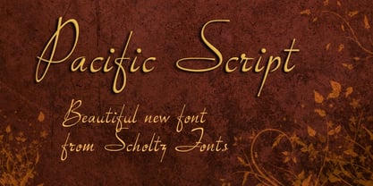 Pacific Script Fuente Póster 3