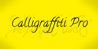 Calligraffiti Pro Font Poster 1