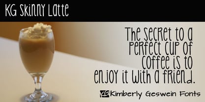 KG Skinny Latte Font Poster 1