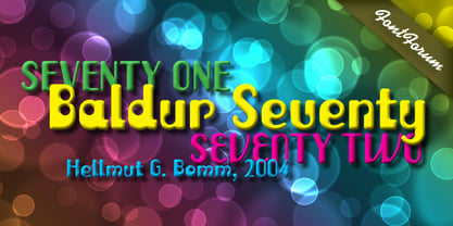 Baldur Seventy Font Poster 1