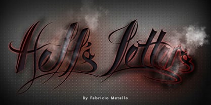 Hell's Letters Font Poster 1