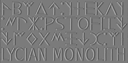 Lycian Monolith Font Poster 1