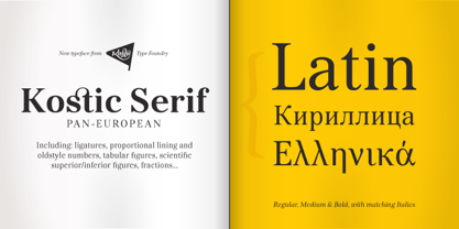 Kostic Serif Police Poster 1