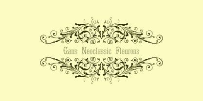 Gans Neoclassic Fleurons Font Poster 1