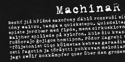 Machina Font Poster 4