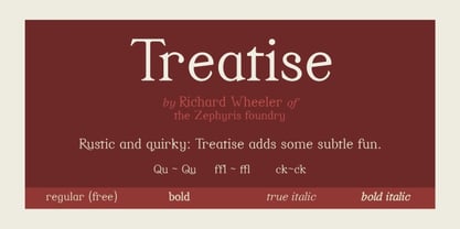 Treatise Font Poster 1