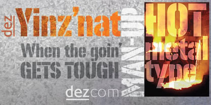 Dez Yinznat Stencil Font Poster 1