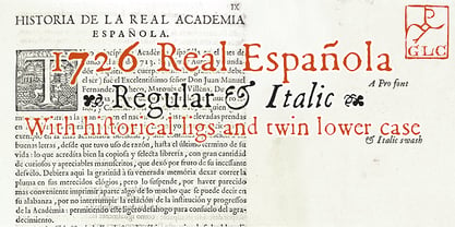 1726 Real Española Font Poster 1