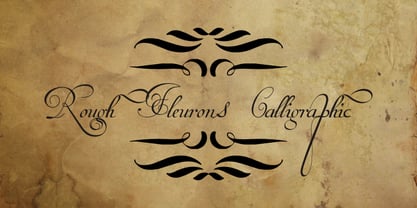 Rough Fleurons Calligraphic Font Poster 2