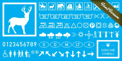 Signs and Symbols Font Poster 1