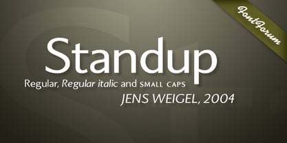 Standup Font Poster 1