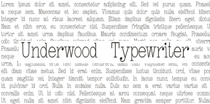 Underwood Typewriter Font Poster 1
