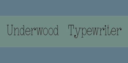 Underwood Typewriter Font Poster 2