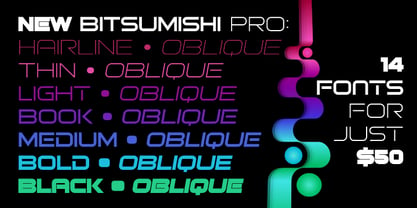 Bitsumishi Pro v2 Font Poster 5