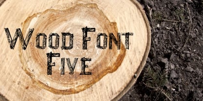 Wood Font Five Fuente Póster 1