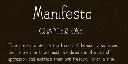 Personal Manifesto Font Poster 1