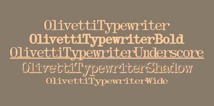Olivetti Typewriter Font Poster 1