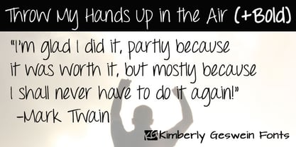 Throw My Hands Up In The Air Font Poster 1