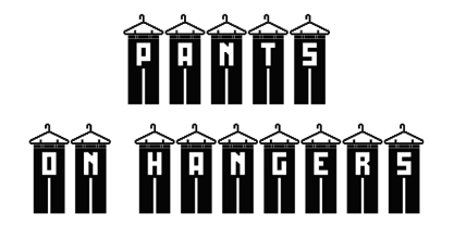 On Hangers Font Poster 1