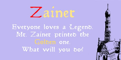 Zainer Font Poster 1