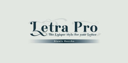 Letra Pro Headline Font Poster 1