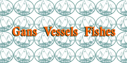 Gans Vessels Fishes Font Poster 1