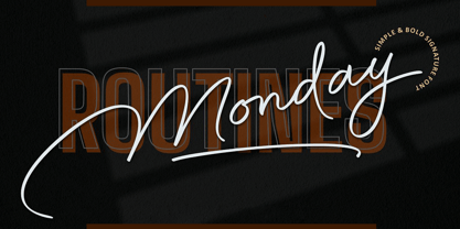 Monday Routines Font Poster 1