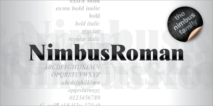 Nimbus Roman Font Poster 1