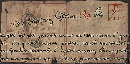 1695 Kapitän Flint Schriftart Poster 4