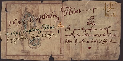 1695 Kapitän Flint Schriftart Poster 1