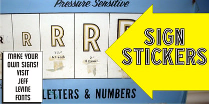 Sign Stickers JNL Font Poster 1