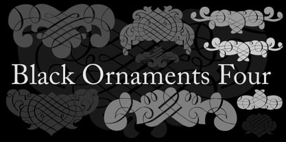 Black Ornaments Four Font Poster 1