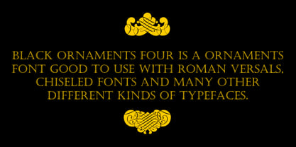 Black Ornaments Four Font Poster 5