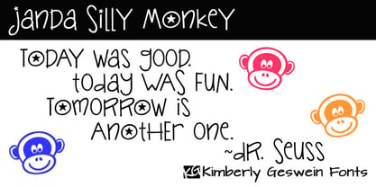 Janda Silly Monkey Font Poster 1